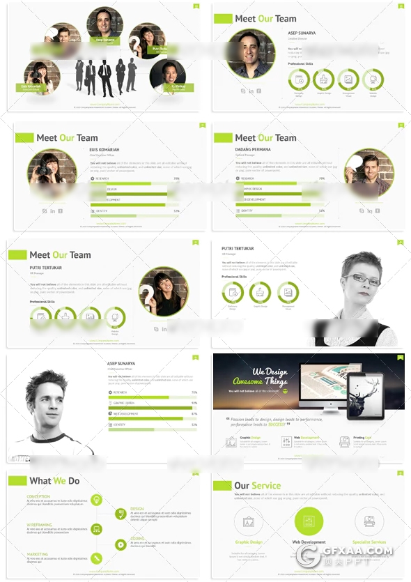 95页欧美风格企业团队介绍多用途keynote模板 7种主题配色 - 顶尖PPT