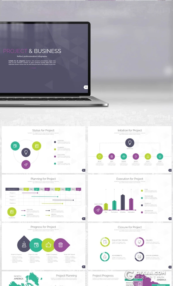 106页4种配色 欧美高端商务风格keynote模板 - 顶尖PPT