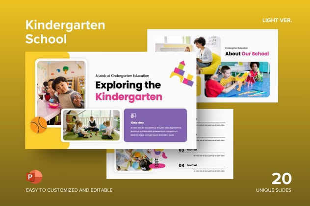 幼儿园学校教育管理品牌运营PPT模板 - 顶尖PPT