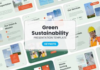 绿色可持续性发展能源Keynote模板 - 顶尖PPT