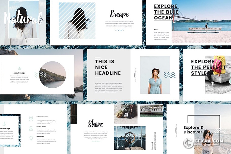 39页时尚杂志风格美图展示ppt模板 - 顶尖PPT