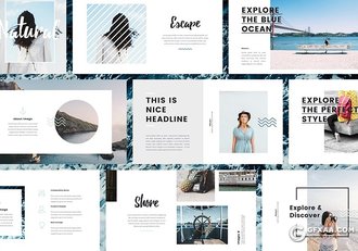 39页时尚杂志风格美图展示ppt模板 - 顶尖PPT