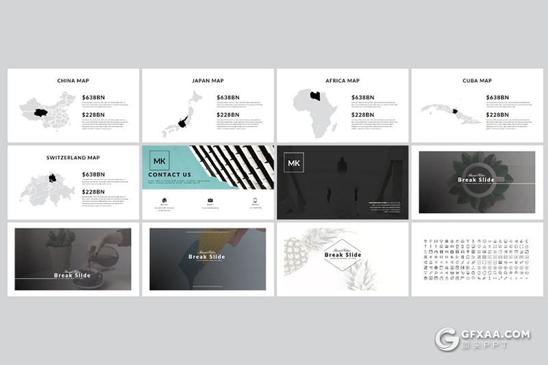 125页简约文艺风格商务通用keynote模板 - 顶尖PPT