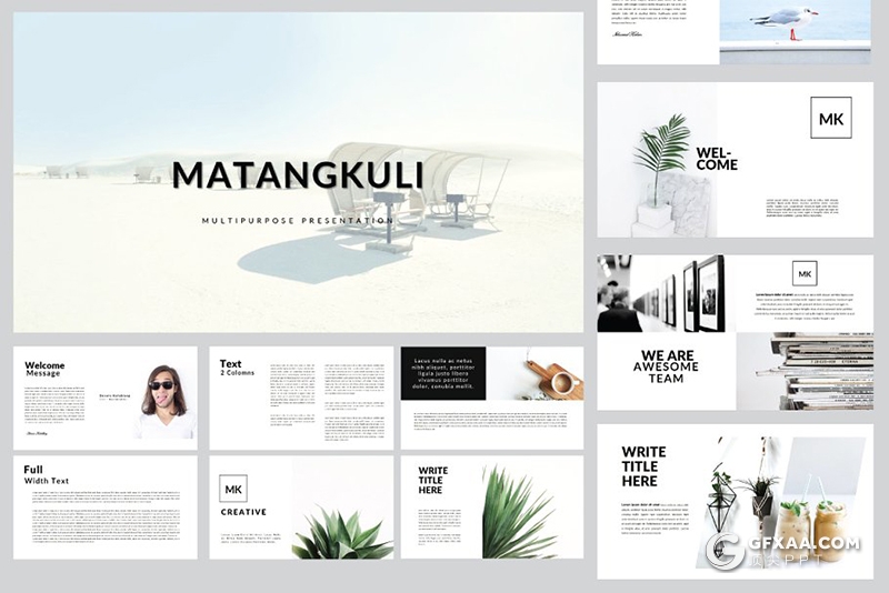 125页简约文艺风格商务通用keynote模板 - 顶尖PPT