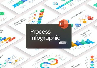 创意彩色流程步骤图形PPT模板 - 顶尖PPT