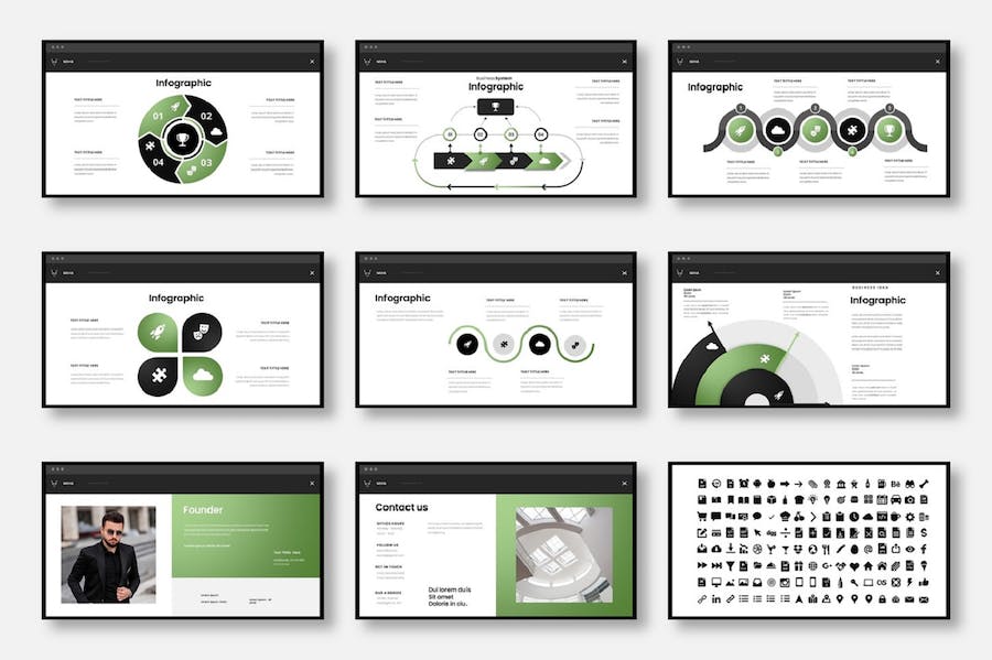 绿色大气商业计划企业合作商务通用keynote模板 - 顶尖PPT