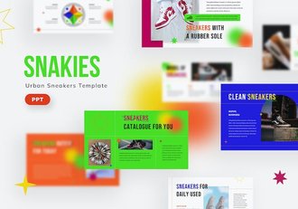 运动鞋品牌产品展示介绍PPT模板 - 顶尖PPT