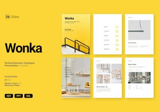 产品目录垂直展示商品介绍Keynote模板 - 顶尖PPT