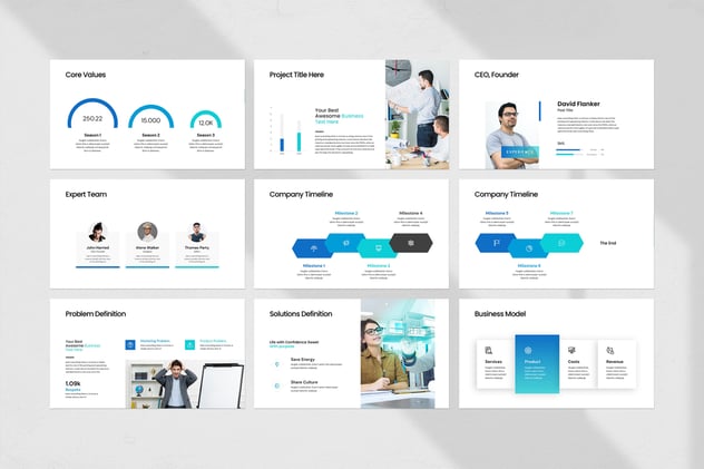 企业架构团队公司简介PPT模板 - 顶尖PPT