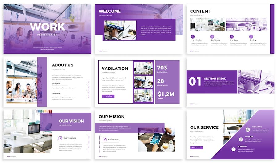 工作办公场景展示推广Keynote模板 - 顶尖PPT