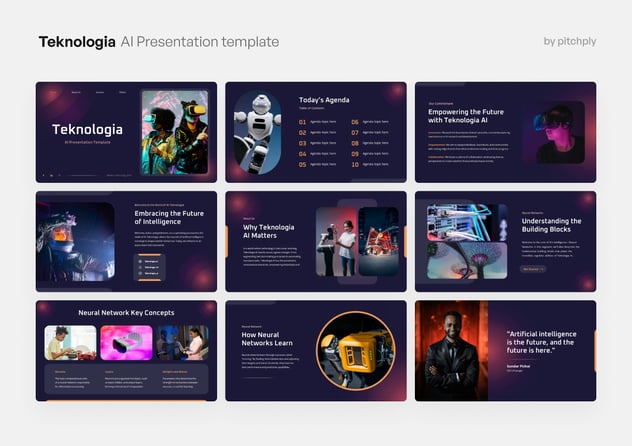 人工智能科技AI PowerPoint模板 - 顶尖PPT