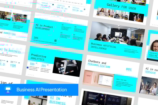 AI人工智能商业场景的实践keynote模板 - 顶尖PPT