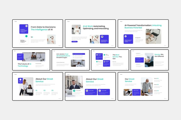 人工智能技术keynote模板 - 顶尖PPT