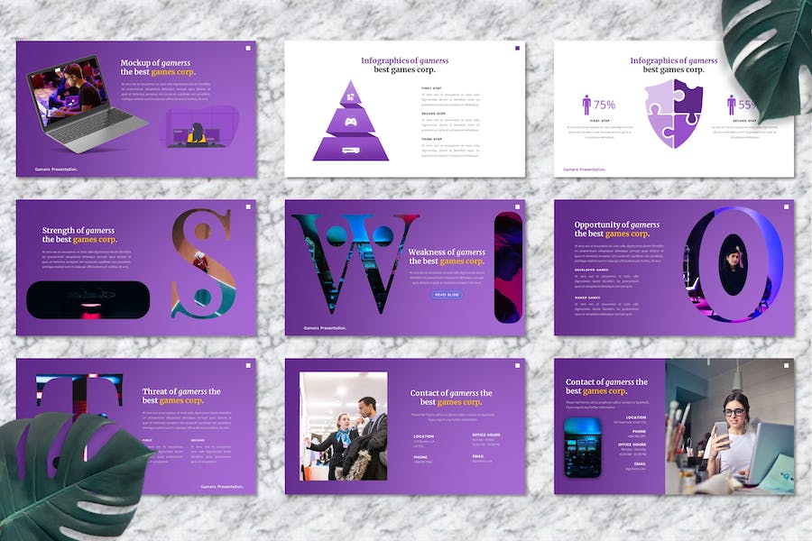 游戏产业发展商业方案Keynote模板 - 顶尖PPT