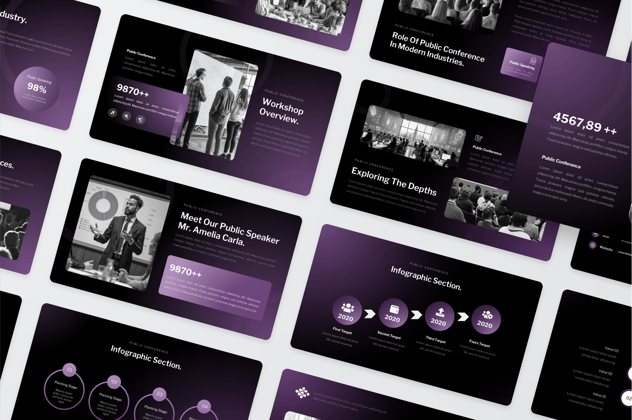 公共会议商务风格PPT模板 - 顶尖PPT