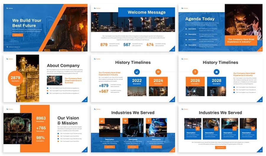 大型国企重工业公司简介年终汇报国外keynote模板 - 顶尖PPT