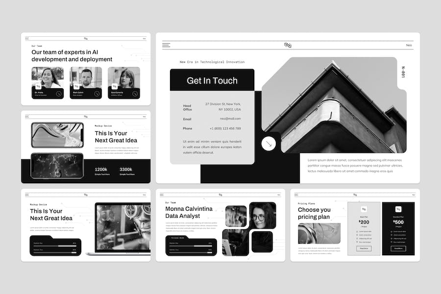 人工智能创新技术讲述应用方案展示Keynote模板 - 顶尖PPT