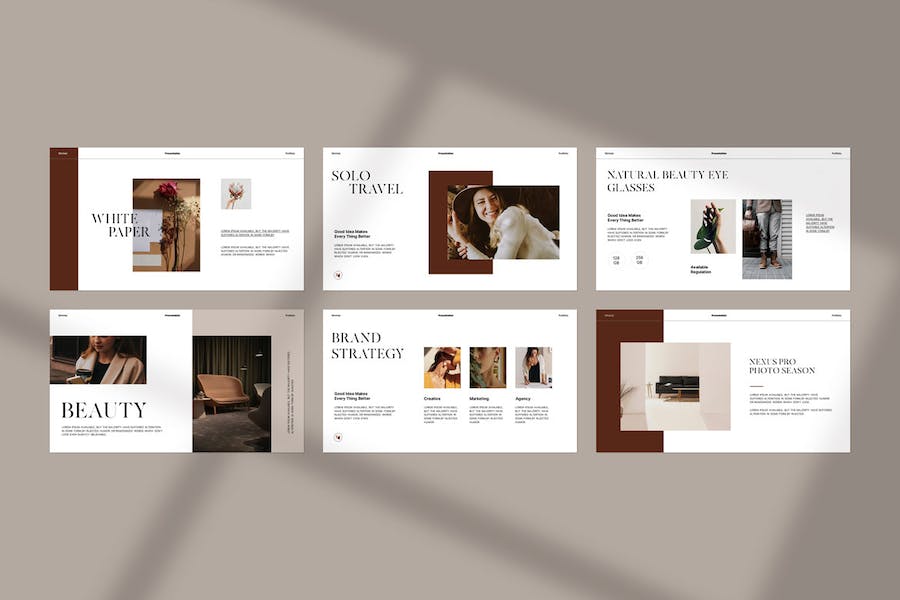 奢侈品服装秀模特写真PPT模板 - 顶尖PPT