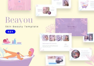美容护肤化妆品品牌推广Keynote模板 - 顶尖PPT