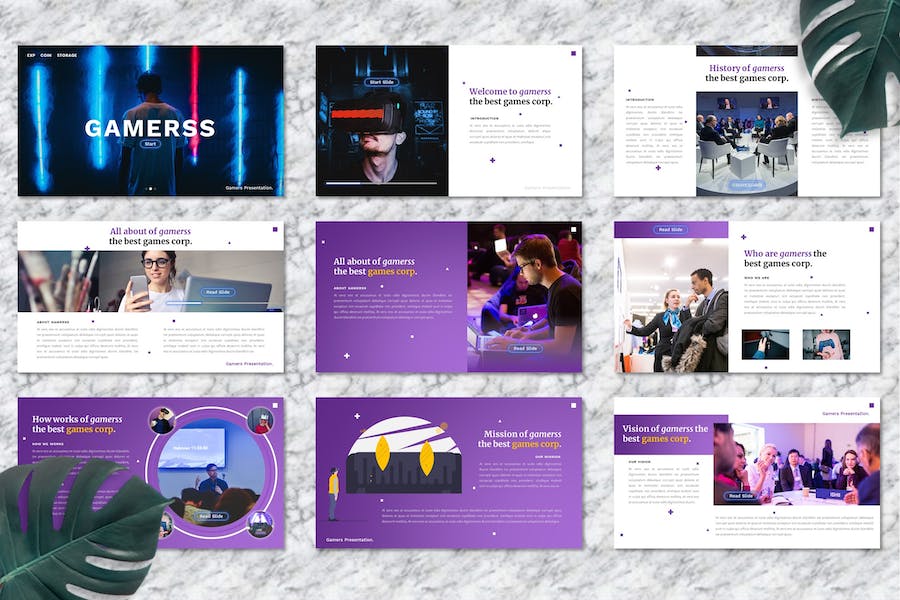 游戏产业发展商业方案Keynote模板 - 顶尖PPT