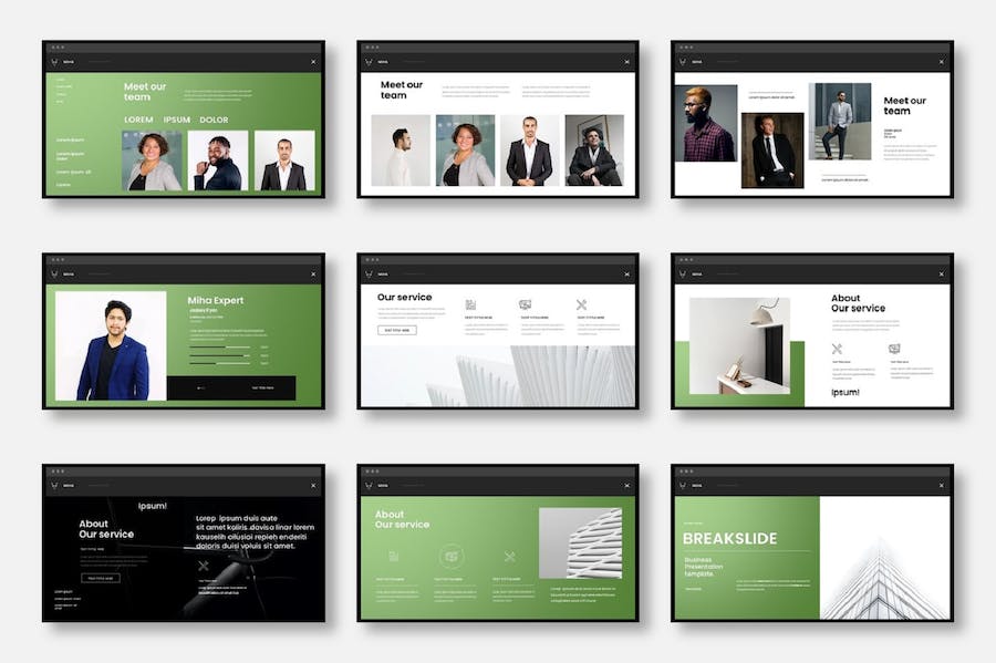 绿色大气商业计划企业合作商务通用keynote模板 - 顶尖PPT