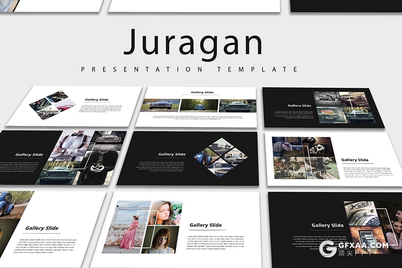 80页简约风格摄影图片展示PPT模板 - 顶尖PPT