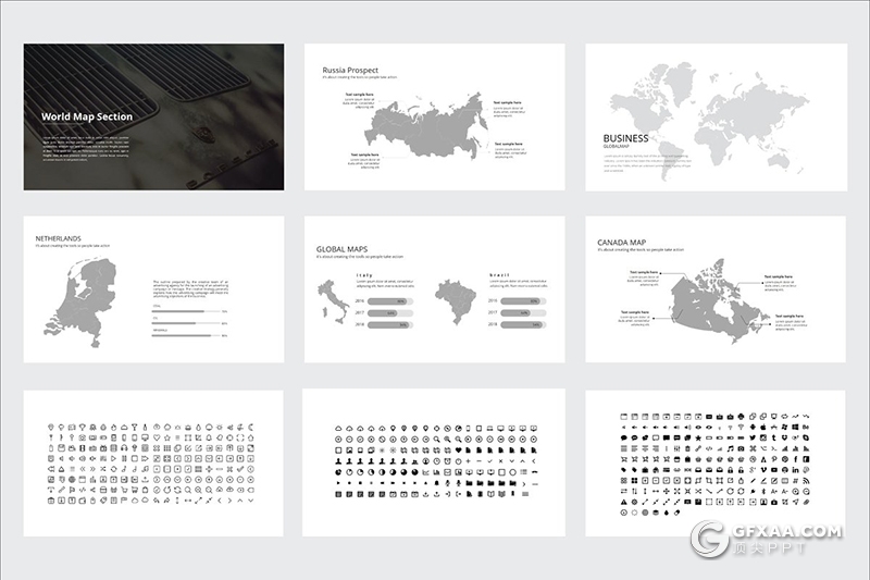 80页简约风格摄影图片展示PPT模板 - 顶尖PPT