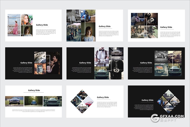 80页简约风格摄影图片展示PPT模板 - 顶尖PPT