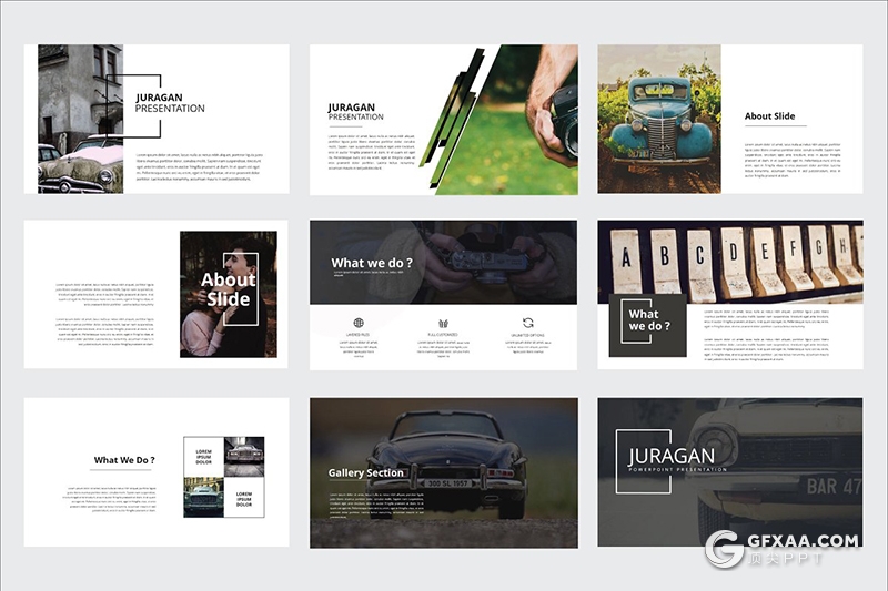 80页简约风格摄影图片展示PPT模板 - 顶尖PPT