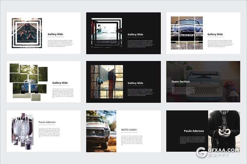 80页简约风格摄影图片展示PPT模板 - 顶尖PPT