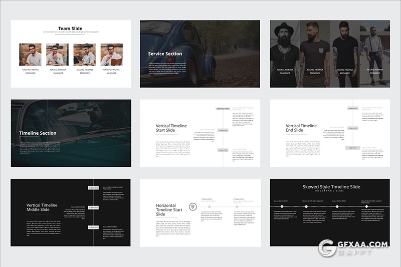 80页简约风格摄影图片展示PPT模板 - 顶尖PPT