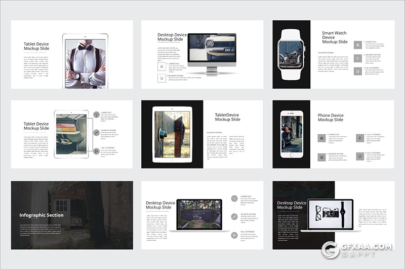 80页简约风格摄影图片展示PPT模板 - 顶尖PPT