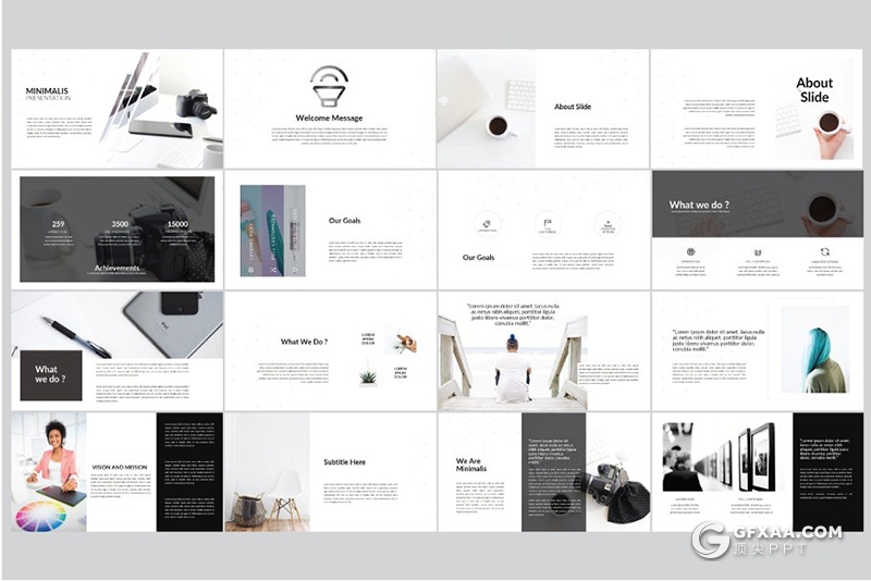 108页文艺简约风摄影介绍美图展示keynote模板 - 顶尖PPT