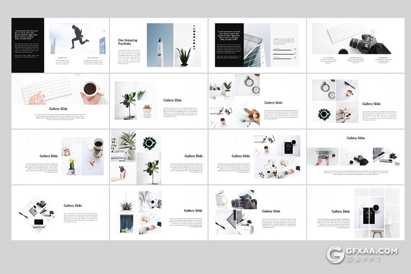 108页文艺简约风摄影介绍美图展示keynote模板 - 顶尖PPT