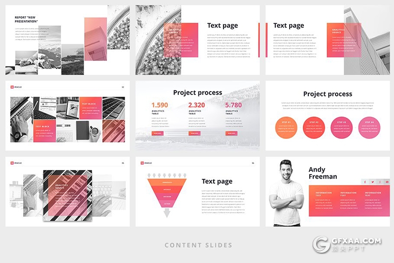 50页精美渐变色团队会议商务通用PPT模板 3种主题配色 - 顶尖PPT