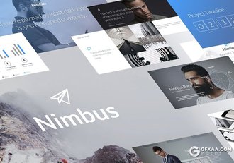 90扁平化商务风格工作总结汇报数据分析keynote模板 4种配色方案 - 顶尖PPT