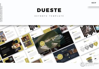 30页5种配色简约大气产品展示keynote模板 - 顶尖PPT