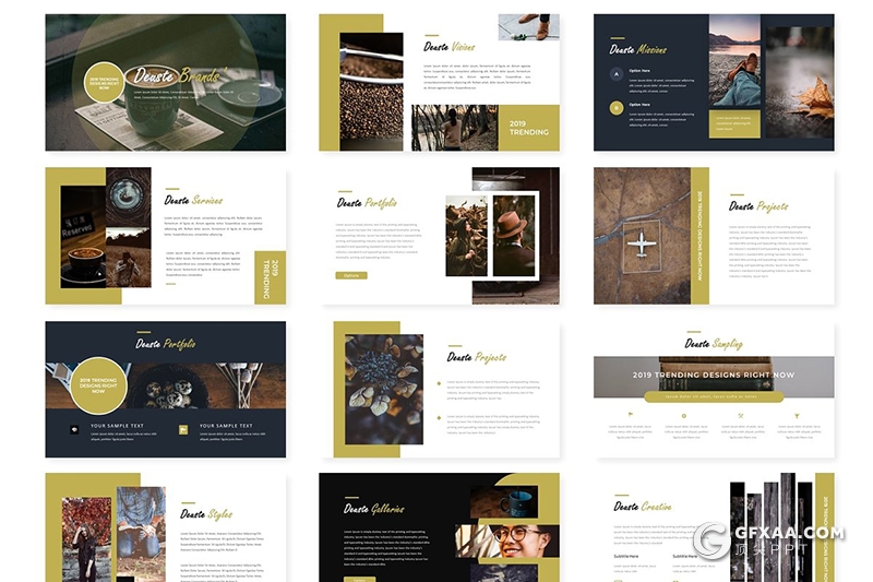 30页5种配色简约大气产品展示keynote模板 - 顶尖PPT