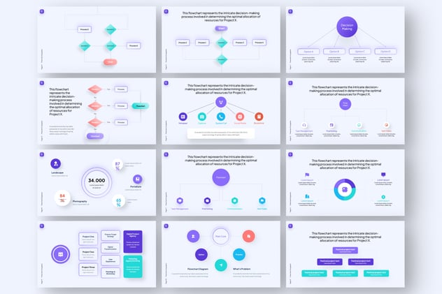 流程图信息图表PPT模板 - 顶尖PPT