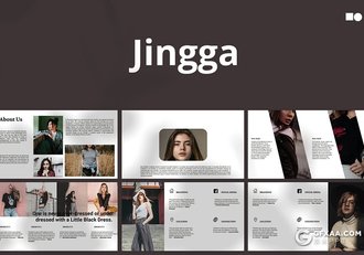 50页摄影模特服装展示ppt模板 - 顶尖PPT