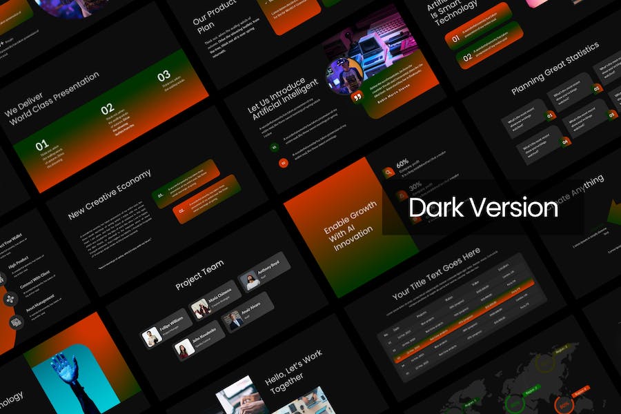 人工智能技术讲述展示Keynote模板 - 顶尖PPT