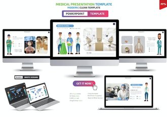 医疗健康医院诊所服务介绍PPT模板 - 顶尖PPT