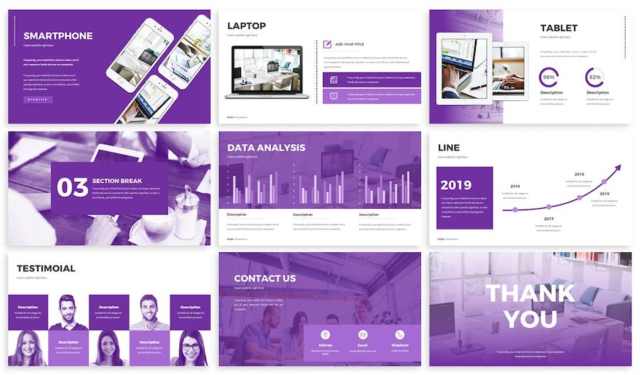 工作办公场景展示推广Keynote模板 - 顶尖PPT