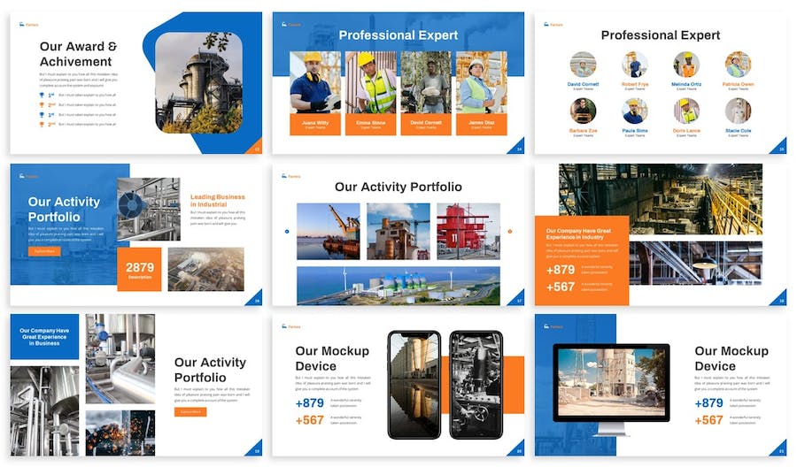 大型国企重工业公司简介年终汇报国外keynote模板 - 顶尖PPT