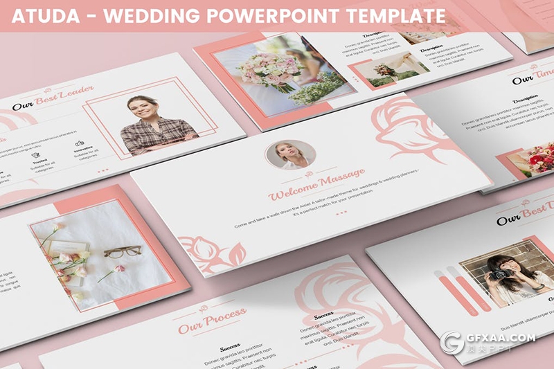 30页3种配色婚礼策划婚庆公司介绍PPT模板 - 顶尖PPT