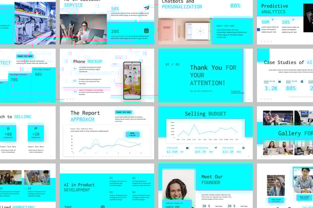 AI人工智能商业场景的实践keynote模板 - 顶尖PPT