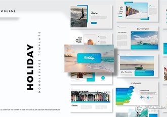 30页5种配色假期旅游度假介绍分析Google slides模板 - 顶尖PPT