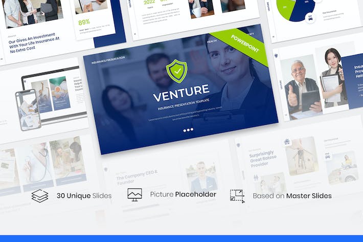 创业风险保险业务介绍方案展示PPT模板 - 顶尖PPT