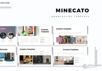 30页5种配色国外极简风格多用途Google slides模板 - 顶尖PPT