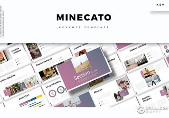 30页5种配色国外极简风格多用途keynote模板 - 顶尖PPT